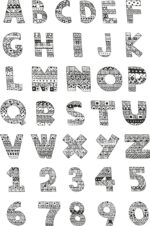 Handdrawn Ornamented Alphabet Pack Free Vector