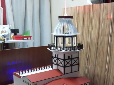 Laser Cut Maidens Tower Istanbul Turkey Kiz Kulesi Free Vector