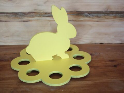 Laser Cut Easter Egg Stand Easter Bunny Free Vector
