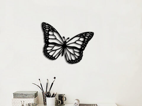 Laser Cut Butterfly Wall Art Decoration Free Vector