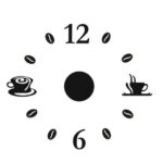 Laser Cut Simple Coffee Wall Clock Template Free Vector