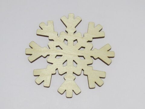 Laser Cut Snowflake Coasters Birch Plywood 3mm SVG File