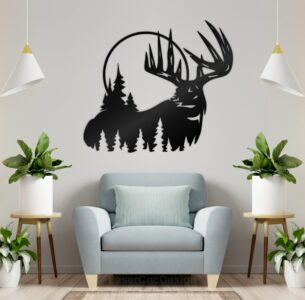 Laser Cut Deer Wall Decor Free Vector