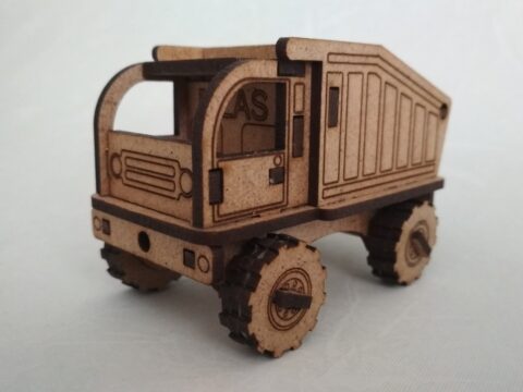 Laser Cut Toy Dump Truck Free Vector