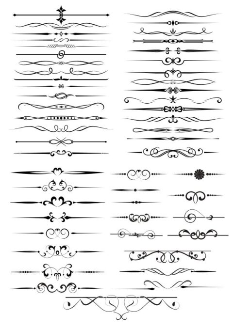 Horizontal Line Design Free Vector