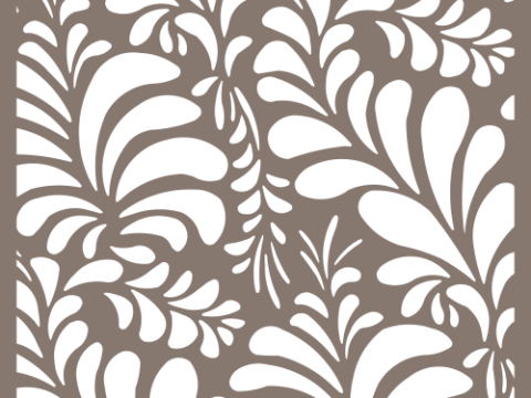Floral Privacy Screen Pattern Free Vector