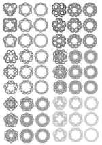 Ornamental Round Decors Free Vector