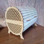 Laser Cut Wooden Decorative Bread Basket DWG File