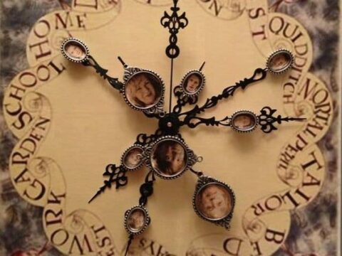Laser Cut Harry Potter Weasley Clock Free Vector