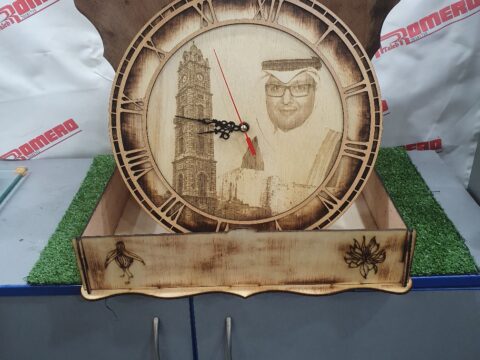 Laser Cut Wooden Wall Clock With Roman Dial Free Vector