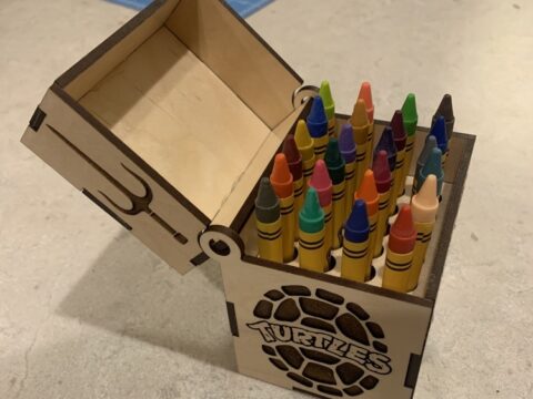 Laser Cut Wooden Crayon Box SVG File