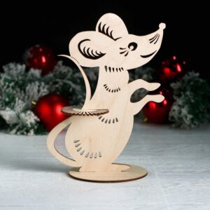 Laser Cut Napkin Holder Mouse New Year 2020 Free Vector