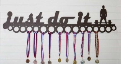 Laser Cut Medal Holder Just Do It Free Vector