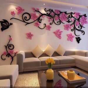 Wall Decoration Floral Design Free Vector
