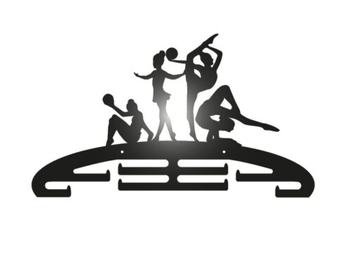 Laser Cut Gymnastics Sport Medal Hanger DXF File