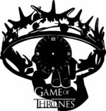 Laser Cut Game Of Thrones Wall Clock Template Free Vector