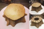Tree Base Table Stool Chair Plywood DXF File