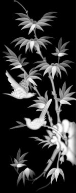 Grayscale Map Of Flower Relief BMP File