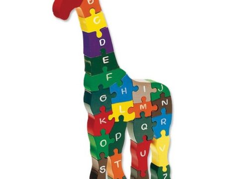 Laser Cut Alphabet Giraffe Puzzle For Kids Acrylic 3mm SVG File