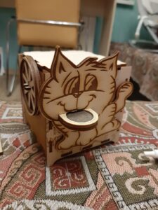 Laser Cut Personal Coin Saving Bank Box DXF File