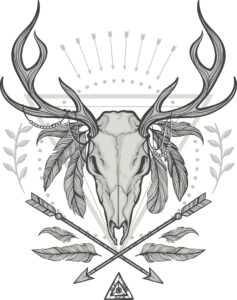 Deer Shaman Print Free Vector