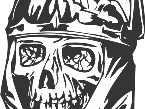 King Skull DXF File
