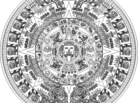 Aztec Calender SVG File