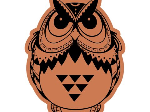 Owl Sitting Laser Cut Engraving Template Free Vector