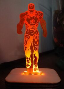 Laser Cut Iron Man 3D Night Light SVG File