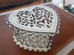 Laser Cut Decorative Heart Shaped Gift Box Plywood Free Vector