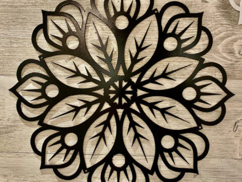 Laser Cut Floral Mandala Wall Art SVG File