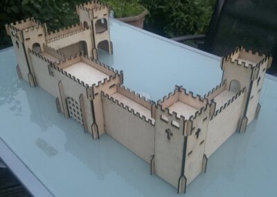 Laser Cut Castle 3mm Plywood DXF File