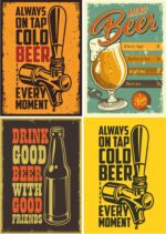 Retro Beer Posters 3 Free Vector