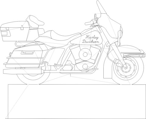 Harleydavidson Profile DXF File