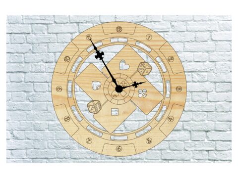 Poker Wall Clock Free Vector