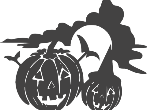 Halloween holiday jackolantern DXF File