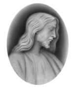 Christ 3D Relief Grayscale Image BMP File