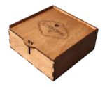 Wooden Gift Box with Lid and Lock Laser Cut CNC Free Vector