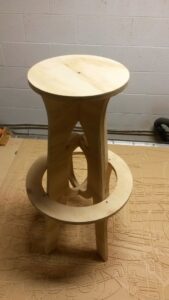 Backless Bar Stool DXF File