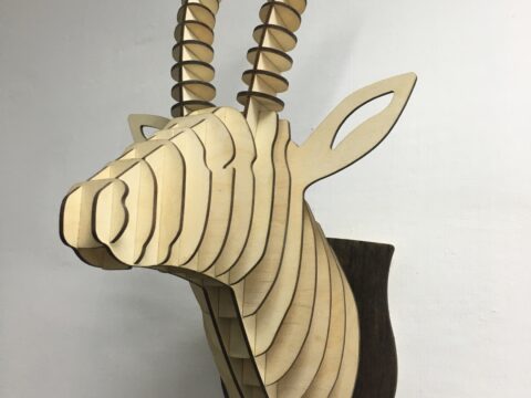 Laser Cut Antelope Head Wall Decor Free Vector
