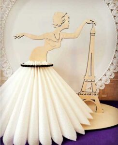 Laser Cut Paris Napkin Holder Template Free Vector