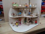 Laser Cut Modern House Wooden Doll House 3mm Toys For Children DXF File