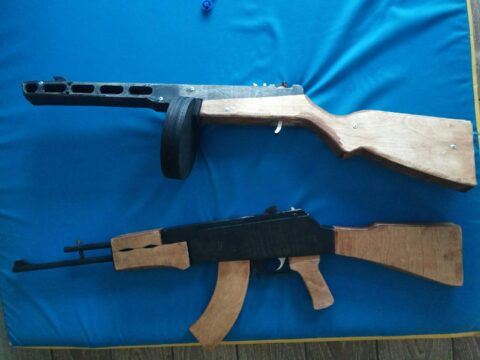 Laser Cut Wooden Toy Gun PPSh-41 Free Vector