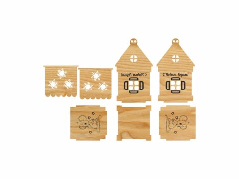 Laser Cut Engraved House Free Vector