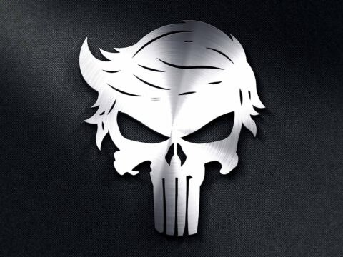 TRUMP Punisher Skull DXF File