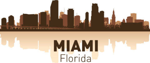 Miami Skyline Free Vector