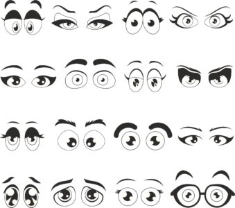 Cartoon Eyes Free Vector - ARABIC CNC