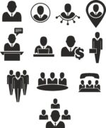 Meeting Icons Free Vector