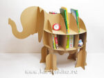Elephant Cardboard Shelf Free Vector