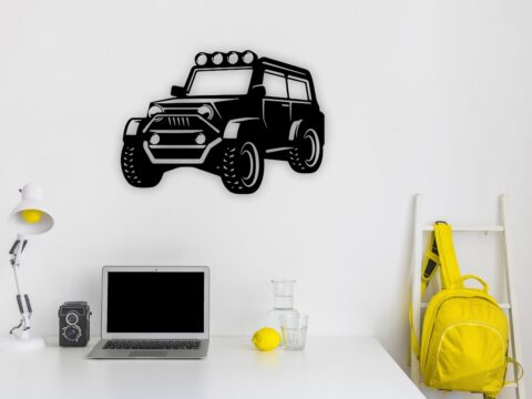 Laser Cut Jeep Wall Art Free Vector